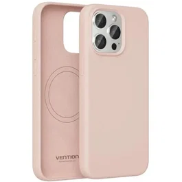 Vention Funda de Silicona Líquida MagSafe para iPhone 15 Pro - Rosa
