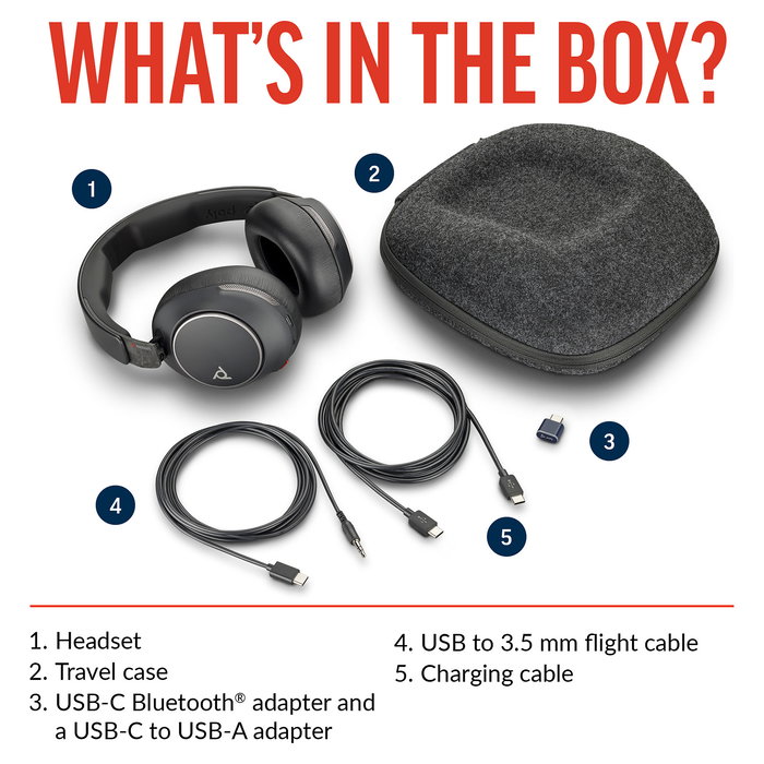 Poly Headset Voyager Surround 80 UC MS 8G7T9AA Negro Poly Headset Voyager Surround 80 UC MS 8G7T9AA Negro