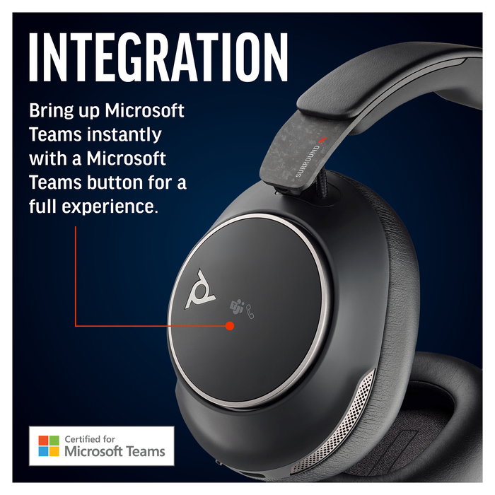 Poly Headset Voyager Surround 80 UC MS 8G7T9AA Negro Poly Headset Voyager Surround 80 UC MS 8G7T9AA Negro