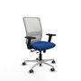 PIQUERAS Y CRESPO Silla de oficina Haches con mecanismo Sincro/Traslack, Azul y Blanco