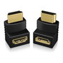 ICY BOX IB-CB009-1 Adaptador HDMI Macho a HDMI Hembra, 4K Ultra HD 3840 x 2160, Conectores Chapados en Oro, Negro