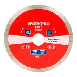 Workpro Basic Disco Diamantado de Corte Continuo Ø115 x 22.2 x 7 mm para Piedra, Hormigón, Ladrillo, Cerámica - Corte Húmedo
