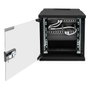 Digitus Caja Mural SOHO PRO 6HE Bastidor de Pared 10" Negro 325x315x300 mm, 60 kg, Bloqueo de Teclado, Gestión de Cables, Puerta de Cristal