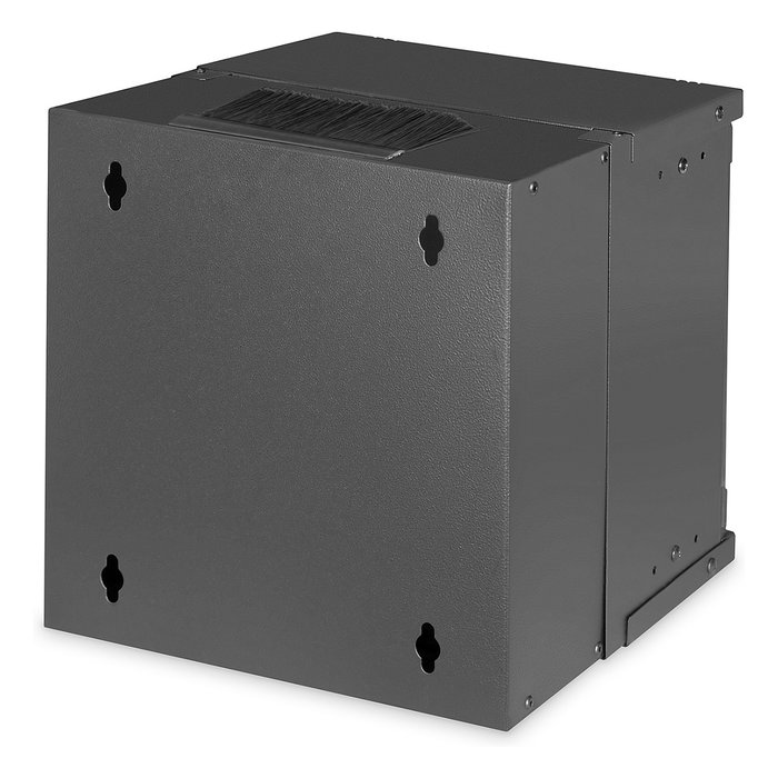 Digitus Caja Mural SOHO PRO 6HE Bastidor de Pared 10" Negro 325x315x300 mm, 60 kg, Bloqueo de Teclado, Gestión de Cables, Puerta de Cristal