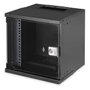 Digitus Caja Mural SOHO PRO 6HE Bastidor de Pared 10" Negro 325x315x300 mm, 60 kg, Bloqueo de Teclado, Gestión de Cables, Puerta de Cristal
