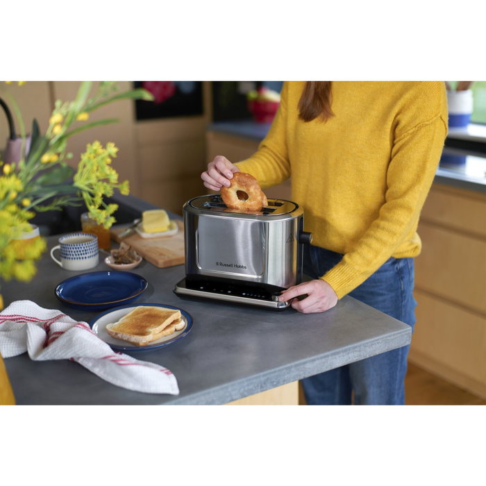 Russell Hobbs 26210-56 Attentiv Tostadora de 2 rebanadas, Acero satinado Russell Hobbs 26210-56 Attentiv Tostadora de 2 rebanadas, Acero satinado