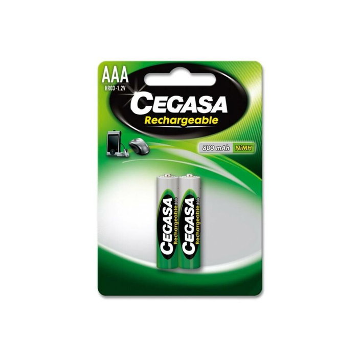 Cegasa Pilas Recargables HR03 800 mAh 1,2V BL.2 UDS Cegasa Pilas Recargables HR03 800 mAh 1,2V BL.2 UDS