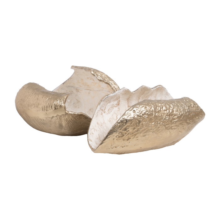 Centro Mesa Blanco-Champán Metal 39 X 15 X 16,50 cm