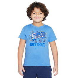 Camiseta de Manga Corta Infantil Nike Nkb Music Boxy Pals Ss Tee Azul M