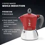 Bialetti Cafetera Italiana Moka Inducción 2 Tazas 100 ml Roja - BIA8006363029247