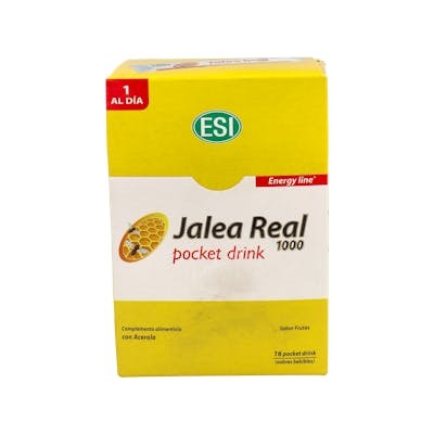 TREPATDIET-ESI Jalea Real 1000 16Pocket Drink con Hierro, Polen, Acerola y Mirtilo, Complemento Alimenticio Energético TREPATDIET-ESI Jalea Real 1000 16Pocket Drink con Hierro, Polen, Acerola y Mirtilo, Complemento Alimenticio Energético