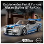 LEGO Speed Champions Nissan Skyline GT-R (R34) 2 Fast 2 Furious 76917, Juego de construcción 319 piezas