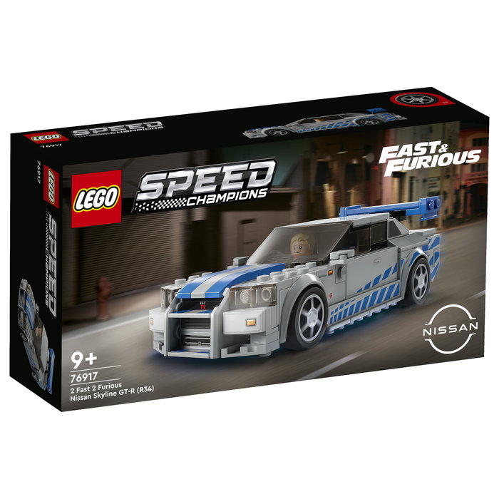 LEGO Speed Champions Nissan Skyline GT-R (R34) 2 Fast 2 Furious 76917, Juego de construcción 319 piezas