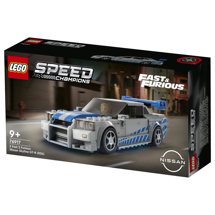 LEGO Speed Champions Nissan Skyline GT-R (R34) 2 Fast 2 Furious 76917, Juego de construcción 319 piezas