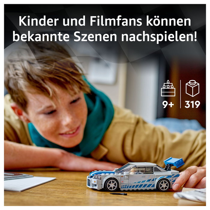 LEGO Speed Champions Nissan Skyline GT-R (R34) 2 Fast 2 Furious 76917, Juego de construcción 319 piezas