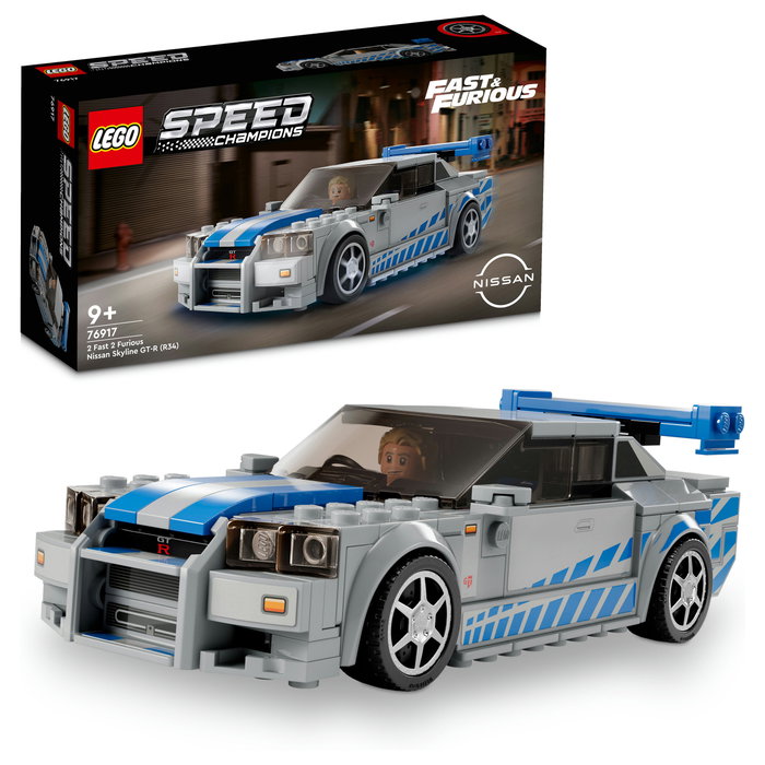 LEGO Speed Champions Nissan Skyline GT-R (R34) 2 Fast 2 Furious 76917, Juego de construcción 319 piezas