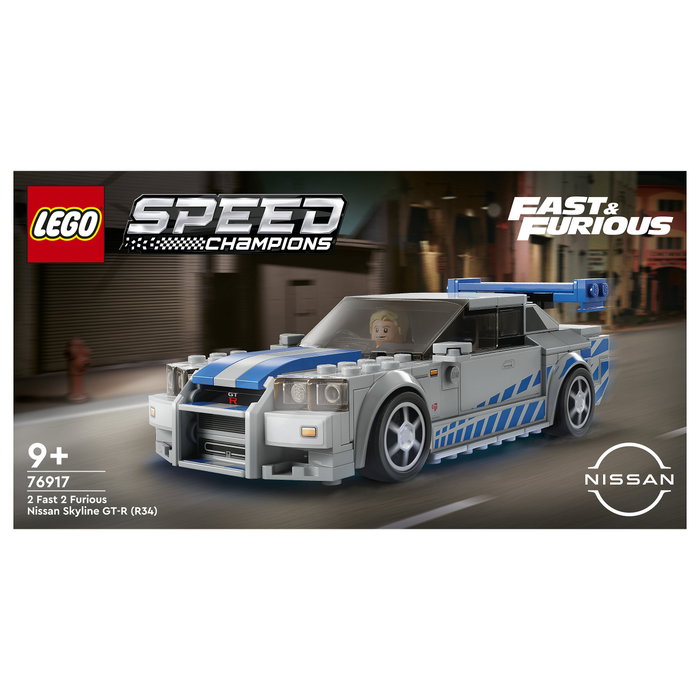 LEGO Speed Champions Nissan Skyline GT-R (R34) 2 Fast 2 Furious 76917, Juego de construcción 319 piezas