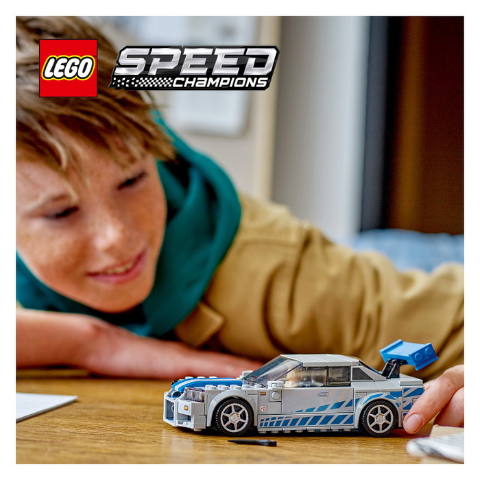 LEGO Speed Champions Nissan Skyline GT-R (R34) 2 Fast 2 Furious 76917, Juego de construcción 319 piezas