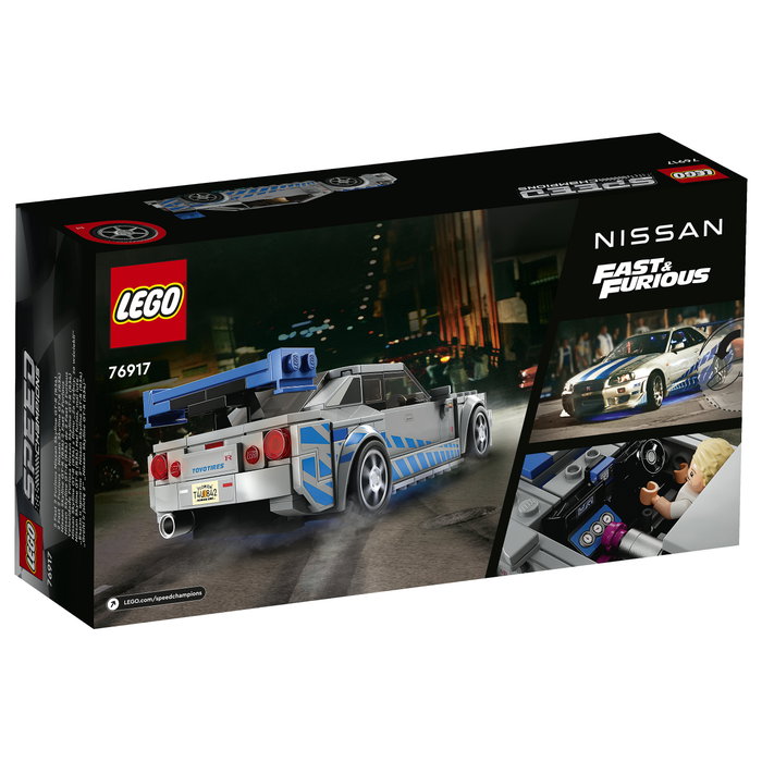 LEGO Speed Champions Nissan Skyline GT-R (R34) 2 Fast 2 Furious 76917, Juego de construcción 319 piezas
