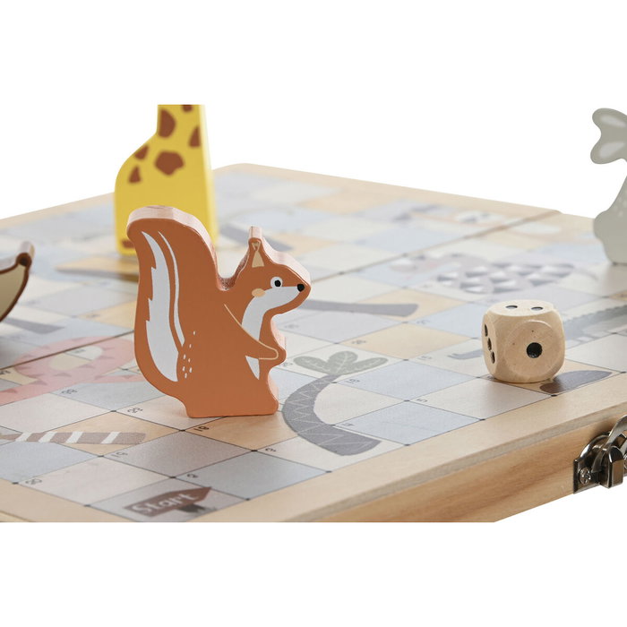 DKD Home Decor Juego de Mesa Set 7 Madera Multicolor 26x13x3,3 cm