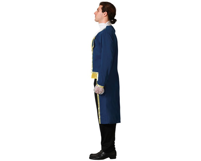Disfraz Príncipe Azul Adulto Hombre - Traje de Chaqueta Larga y Pantalón, Talla XS-S