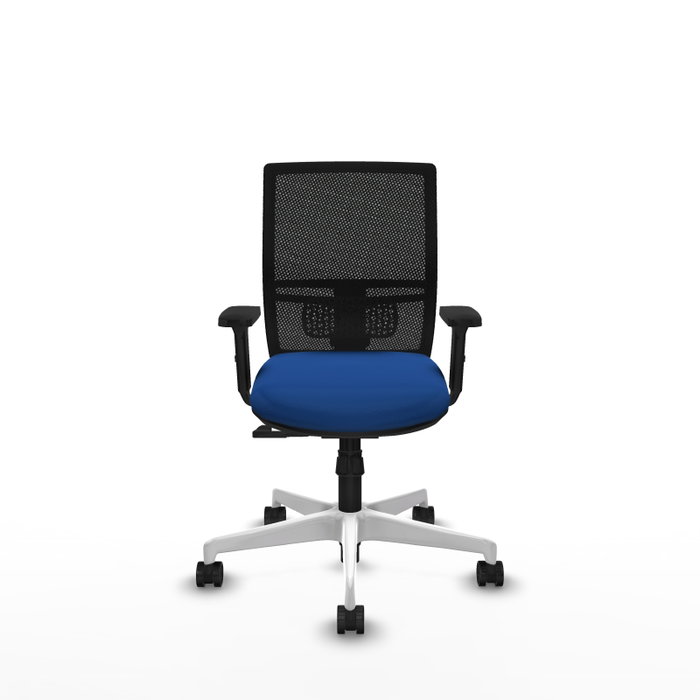 PIQUERAS Y CRESPO Silla de oficina Yunquera con mecanismo Sincro, Azul y Negro