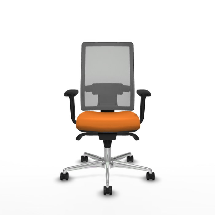 PIQUERAS Y CRESPO Silla de oficina Horna Naranja y Gris con Mecanismo Sincro PIQUERAS Y CRESPO Silla de oficina Horna Naranja y Gris con Mecanismo Sincro