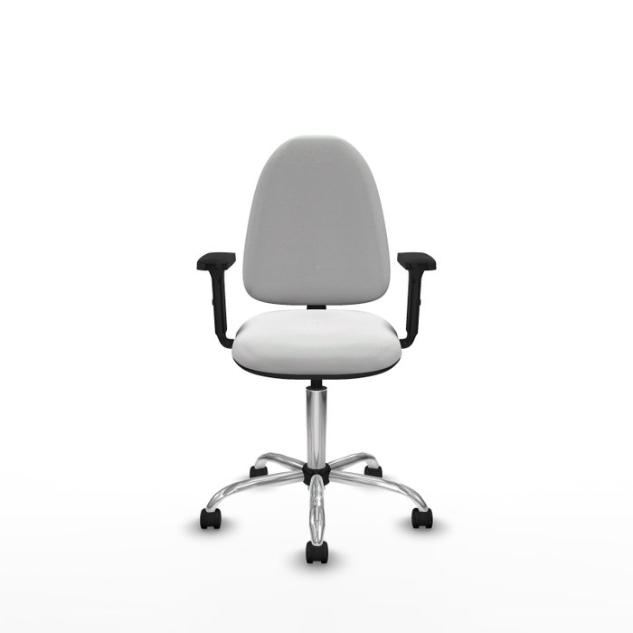 PIQUERAS Y CRESPO Silla de oficina Aýna blanca con brazos 2D