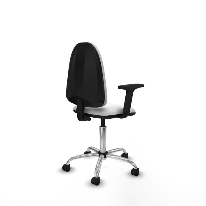 PIQUERAS Y CRESPO Silla de oficina Aýna blanca con brazos 2D