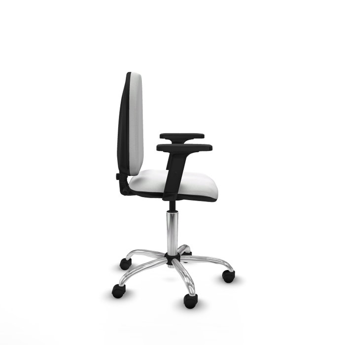 PIQUERAS Y CRESPO Silla de oficina Aýna blanca con brazos 2D