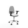 PIQUERAS Y CRESPO Silla de oficina Aýna blanca con brazos 2D