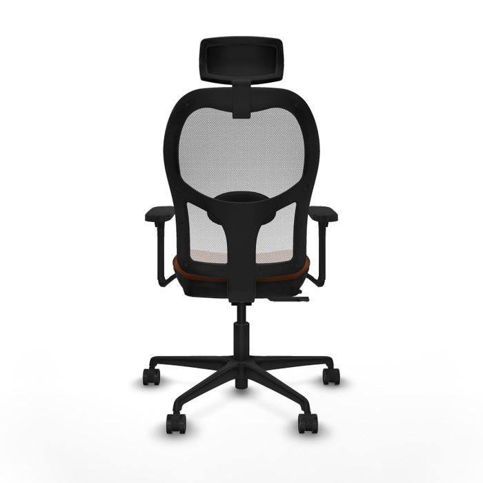 PIQUERAS Y CRESPO Silla de oficina Jorquera con mecanismo Sincro/Traslack, Marrón y Blanco
