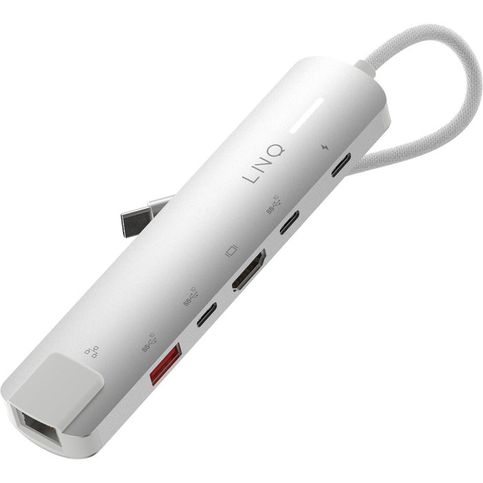 Hub USB Linq Byelements LQ49061 Blanco Gris