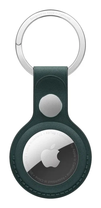 Apple Llavero FineWoven para AirTag con Anilla de Acero Inoxidable, Color Verde Oscuro - AirTag No Incluido - MA7J4ZM/A