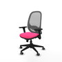 PIQUERAS Y CRESPO Silla de oficina Cilanco Rosa y Gris con Brazos 3D