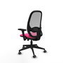 PIQUERAS Y CRESPO Silla de oficina Cilanco Rosa y Gris con Brazos 3D