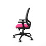 PIQUERAS Y CRESPO Silla de oficina Cilanco Rosa y Gris con Brazos 3D
