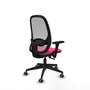 PIQUERAS Y CRESPO Silla de oficina Cilanco Rosa y Gris con Brazos 3D