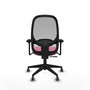 PIQUERAS Y CRESPO Silla de oficina Cilanco Rosa y Gris con Brazos 3D