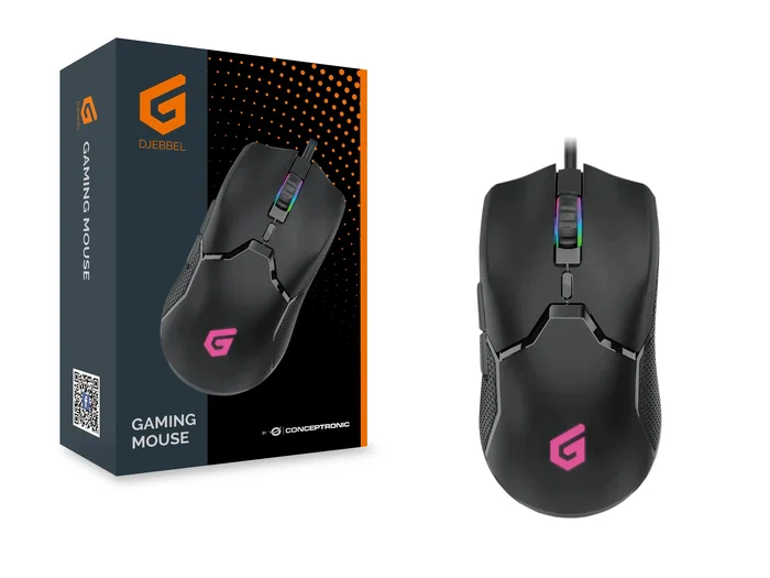 Conceptronic DJEBBEL05B Ratón Gaming Óptico 7200 DPI