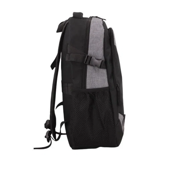 NASA Mochila BAG02 City Backpack para Portátil hasta 15.6", con Puerto USB, Correa Trolley, Material Oxford, Color Negro Gris