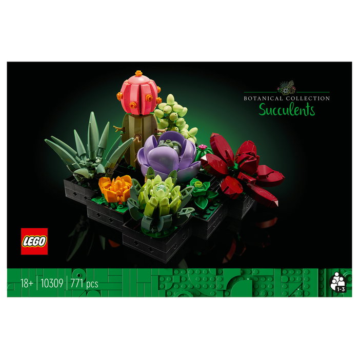 LEGO Icons 10309 Creator Expert Sukkulenten - Juego de Construcción Botanicals Suculentas, 771 Piezas, Multicolor, Apto desde 18 Años