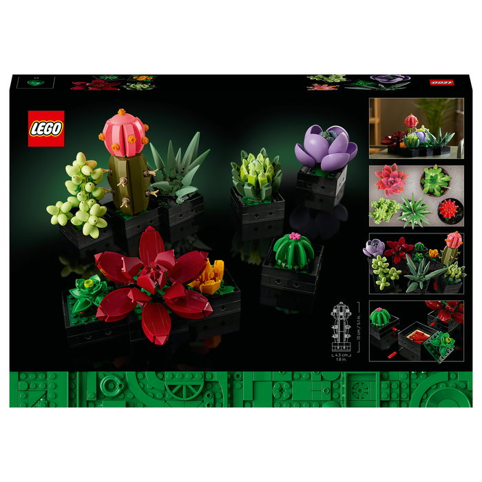 LEGO Icons 10309 Creator Expert Sukkulenten - Juego de Construcción Botanicals Suculentas, 771 Piezas, Multicolor, Apto desde 18 Años