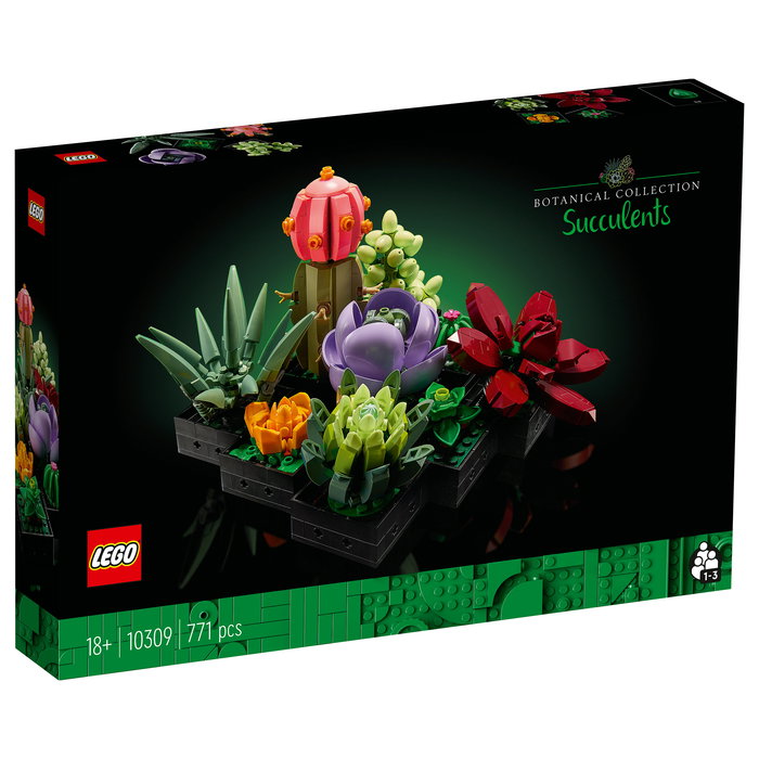 LEGO Icons 10309 Creator Expert Sukkulenten - Juego de Construcción Botanicals Suculentas, 771 Piezas, Multicolor, Apto desde 18 Años