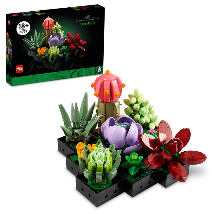LEGO Icons 10309 Creator Expert Sukkulenten - Juego de Construcción Botanicals Suculentas, 771 Piezas, Multicolor, Apto desde 18 Años