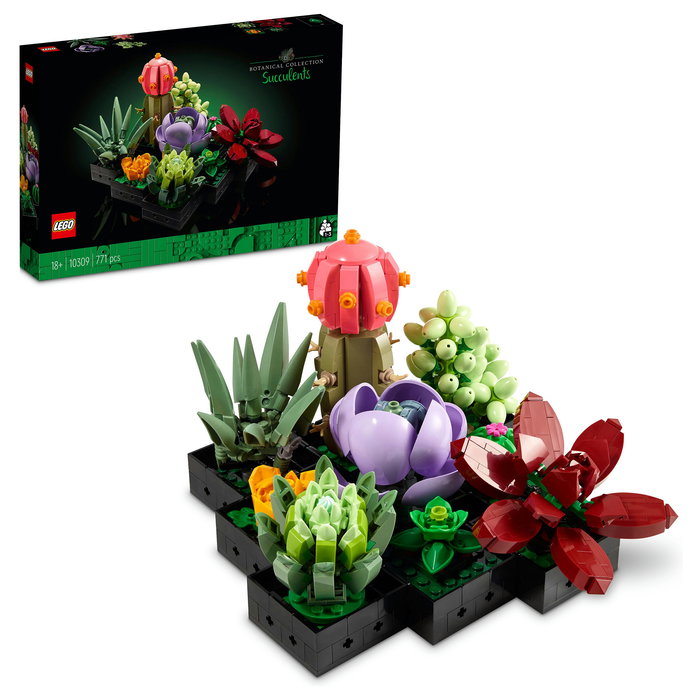 LEGO Icons 10309 Creator Expert Sukkulenten - Juego de Construcción Botanicals Suculentas, 771 Piezas, Multicolor, Apto desde 18 Años