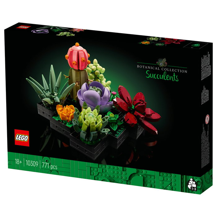 LEGO Icons 10309 Creator Expert Sukkulenten - Juego de Construcción Botanicals Suculentas, 771 Piezas, Multicolor, Apto desde 18 Años