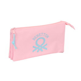 Safta Portatodo Triple Benetton Basics Rosa Pastel