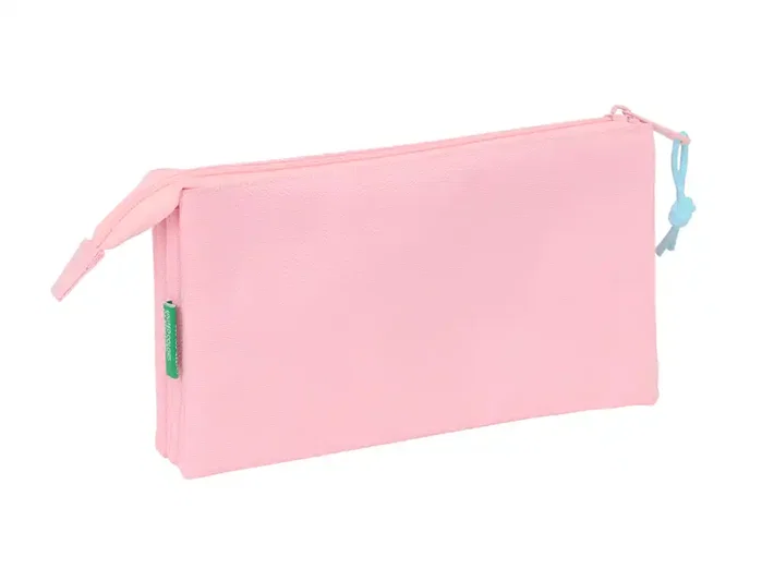 Safta Estuche Portatodo Triple Cremallera Colección Benetton Basic - Dimensiones 120x220x30 mm Safta Estuche Portatodo Triple Cremallera Colección Benetton Basic - Dimensiones 120x220x30 mm