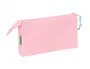 Safta Estuche Portatodo Triple Cremallera Colección Benetton Basic - Dimensiones 120x220x30 mm